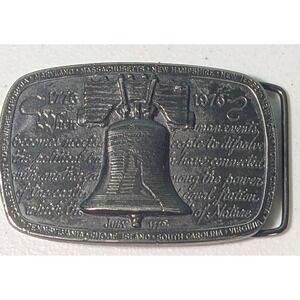James Lind 1975 Wyoming Studio Art Works Liberty Bell Belt Buckle Vintage‎